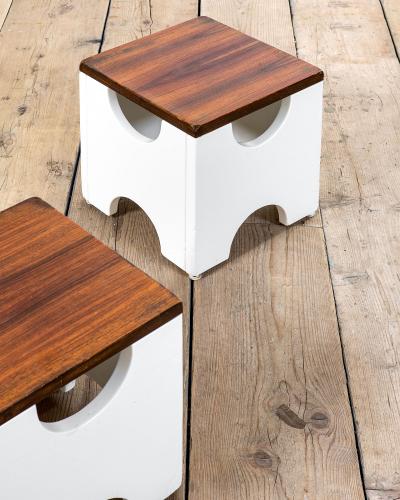 Ettore Sottsass Ettore Sottsass Pair of Ottomans Mod Dado T29 for Poltronova 1960s