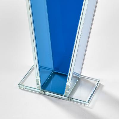 Ettore Sottsass Ettore Sottsass RSVP Centerpiece Mod Azzurro in Colored Glass