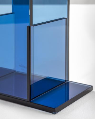 Ettore Sottsass Ettore Sottsass RSVP Centerpiece Mod Indigo in Colored Glass