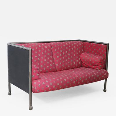 Ettore Sottsass Ettore Sottsass for Cassina Postmodern Sofa Model Danube in Red Fabric 1990s