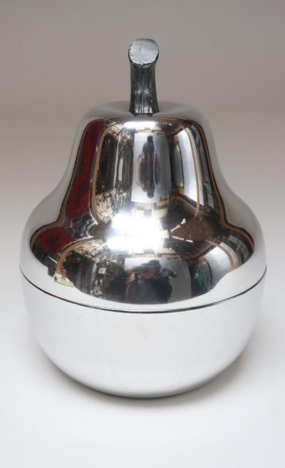 Ettore Sottsass Italian Modernist Polished Aluminum Pear Ice Bucket