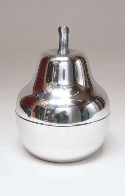 Ettore Sottsass Italian Modernist Polished Aluminum Pear Ice Bucket