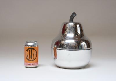Ettore Sottsass Italian Modernist Polished Aluminum Pear Ice Bucket
