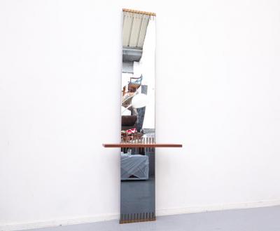 Ettore Sottsass Mid Century Modern Mirror by Ettore Sottsass for Santambrogio De Berti
