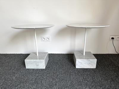 Ettore Sottsass Pair of Side Tables Primavera by Ettore Sottsass Italy 1980s