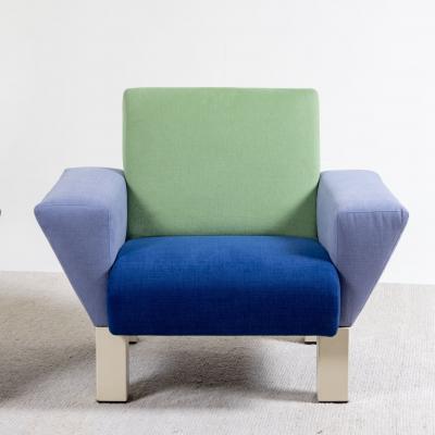 Ettore Sottsass Pair of lounge chairs model Westside by Ettore Sottsass for Knoll Italy 1982