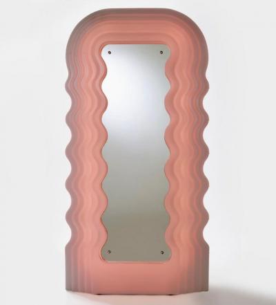Ettore Sottsass Pink Ultrafragola Mirror Designed by Ettore Sottsass for Poltronova Italy