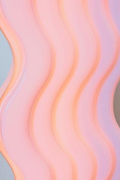 Ettore Sottsass Pink Ultrafragola Mirror Designed by Ettore Sottsass for Poltronova Italy