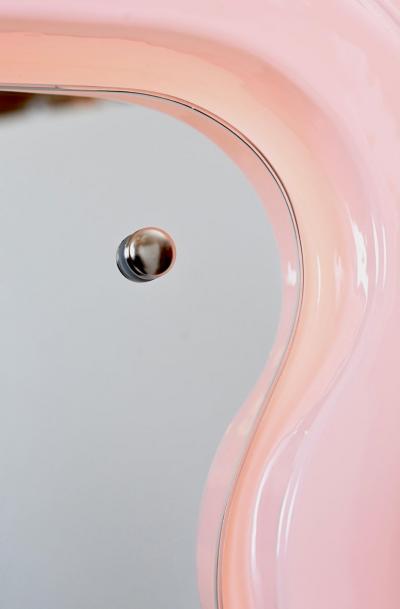 Ettore Sottsass Pink Ultrafragola Mirror Designed by Ettore Sottsass for Poltronova Italy