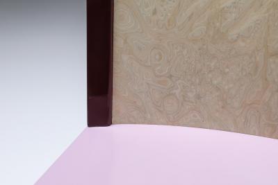 Ettore Sottsass Postmodern Ettore Sottsass Pink Dining Chairs for Leitner 1980s