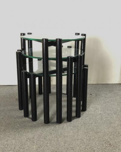 Ettore Sottsass Set Of Italian Stackable Side Tables