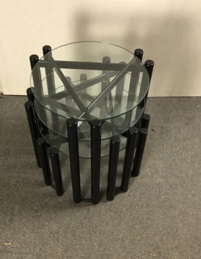 Ettore Sottsass Set Of Italian Stackable Side Tables