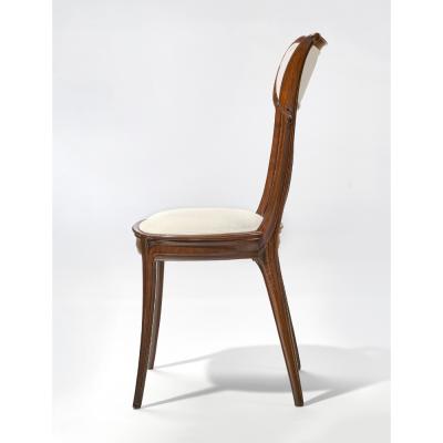 Eug ne Gaillard Eugene Gaillard superb pair of aux arums side chairs