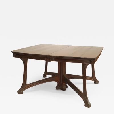 Eug ne Gaillard French Art Nouveau Walnut 2 Section Dining Table