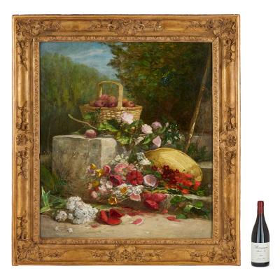 Eug ne Louis Boudin Apples and Poppies Still Life by Eug ne Louis Boudin