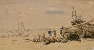 Eug ne Louis Boudin Eugene Boudin Berck Scene De Plage