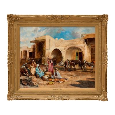 Eug ne Pavy Antique French Orientalist oil painting by Pavy