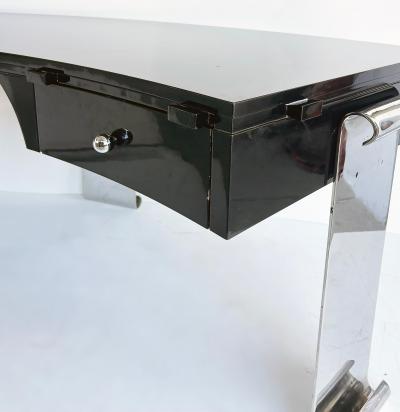 Eug ne Printz Art Deco Style Lacquer Stainless Steel Desk Eugene Printz Style
