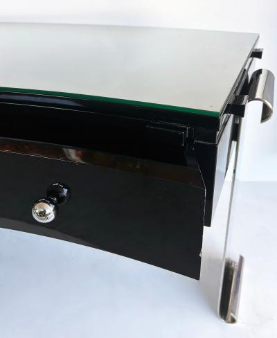 Eug ne Printz Art Deco Style Lacquer Stainless Steel Desk Eugene Printz Style
