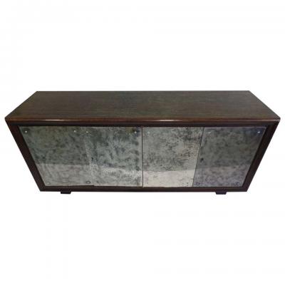 Eug ne Printz French Art Deco Cerused Oak and Mercury Mirrored Sideboard Eugene Printz 1930