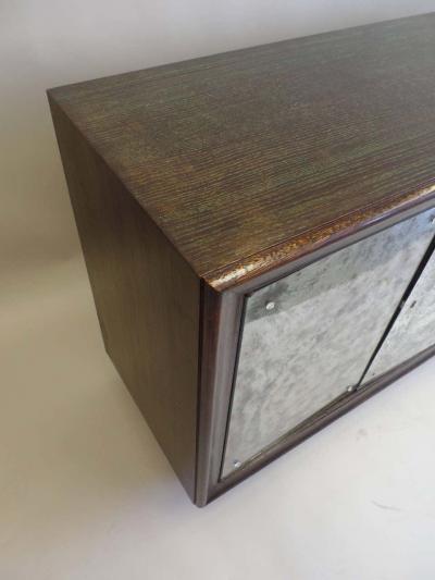 Eug ne Printz French Art Deco Cerused Oak and Mercury Mirrored Sideboard Eugene Printz 1930