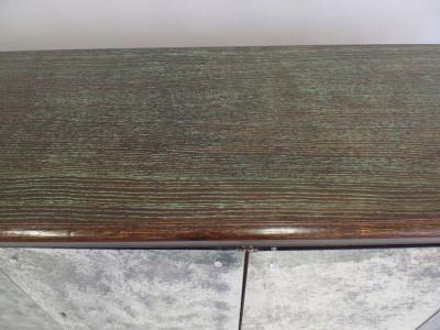 Eug ne Printz French Art Deco Cerused Oak and Mercury Mirrored Sideboard Eugene Printz 1930