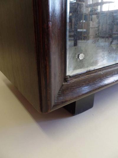 Eug ne Printz French Art Deco Cerused Oak and Mercury Mirrored Sideboard Eugene Printz 1930