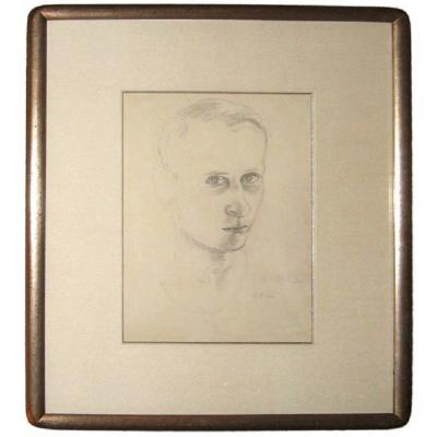 Eugene Berman Self Portrait in Graphite