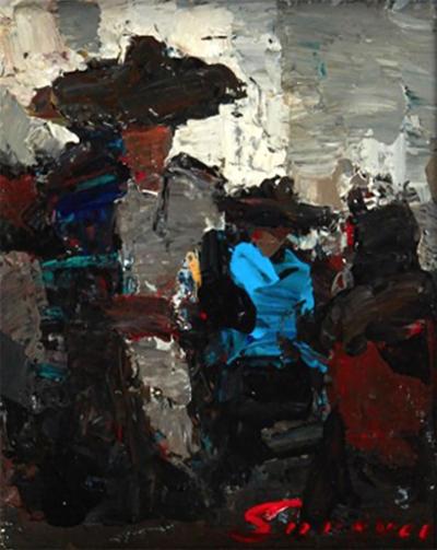 Eugene Francis Savage Eugene Francis Savage American 1883 1978 Woman in a Hat oil on board