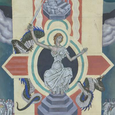 Eugene Francis Savage Story of Pennsylvania Large Art Deco Masterpiece for Finance Bldg PA Capitol