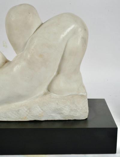 Eugene Gauss 1905 1988 Marble Sculpture of Reclining Nude dated 1978