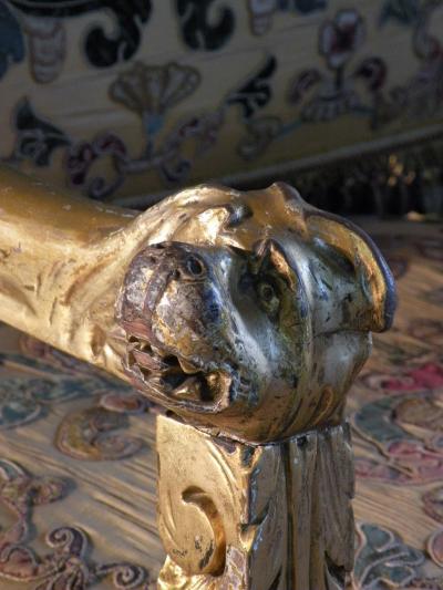 Eugene Grasset Pair of Late 19th Century French Gilt Armchairs by Eugene Grasset