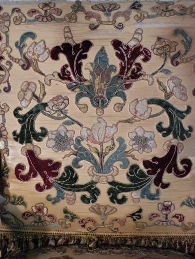 Eugene Grasset Pair of Late 19th Century French Gilt Armchairs by Eugene Grasset