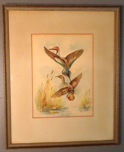 Eugene LaForet Northern Pintails Rising by Eugene LaForet Watercolor New York City 1945