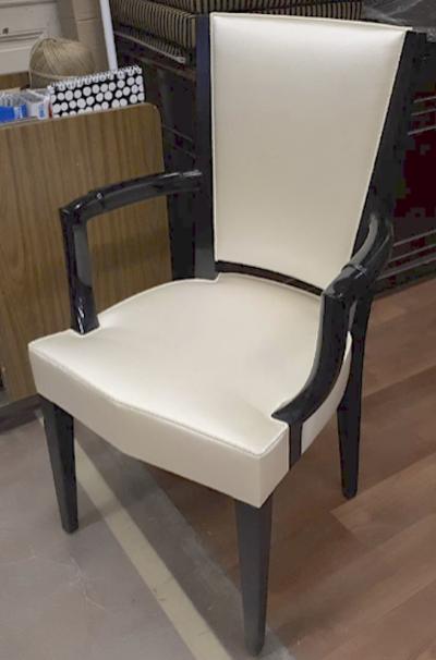 Eugene Printz Eugene Printz Documented Office Chair Fully Restored in Satin Silk