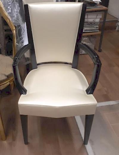 Eugene Printz Eugene Printz Documented Office Chair Fully Restored in Satin Silk