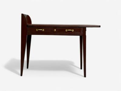 Eugene Printz French Art Deco Mahogany Rare Asymmetric Desk France c 1925