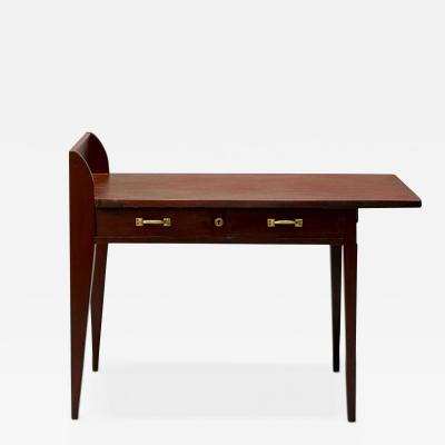 Eugene Printz French Art Deco Mahogany Rare Asymmetric Desk France c 1925