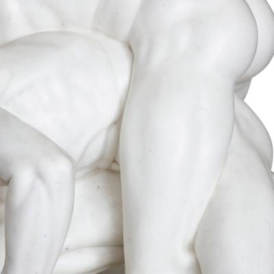 Eugenio Battiglia Antique Italian marble sculpture after Roman original of the Wrestlers