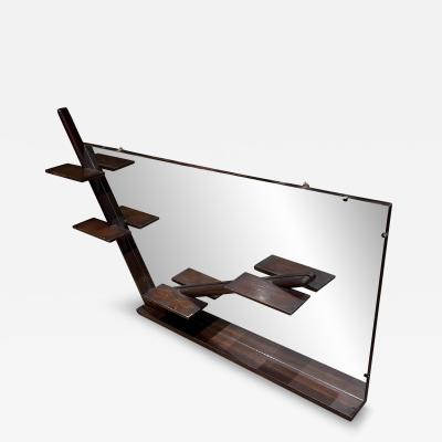 Eugenio Escudero 1960s Sculptural Mahogany Wall Mirror Eugenio Escudero Mexico City