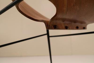 Eugenio Gerli Eugenio Gerli Model 126 Lounge Chairs for Societ Compensati Curvi Italy 1950s