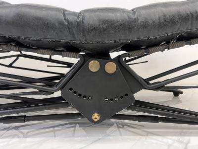 Eugenio Gerli Osvaldo Borsani Osvaldo Borsani Adjustable Leather L77 Daybed Chaise for Tecno Italy 1950s