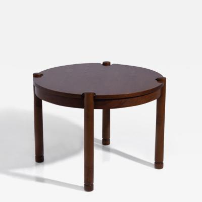 Eugenio Gerli Osvaldo Borsani Round Wooden Coffee Table by Osvaldo Borsani