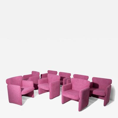 Eugenio Gerli Pink Armchairs by Eugenio Gerli Tecno Mod S148