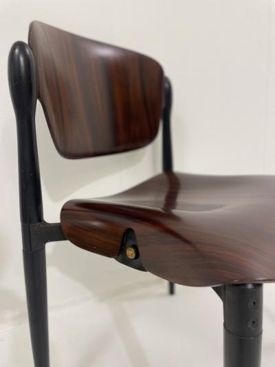 Eugenio Gerli Set of 6 Mid Century S83 Chairs by Eugenio Gerli for Tecno