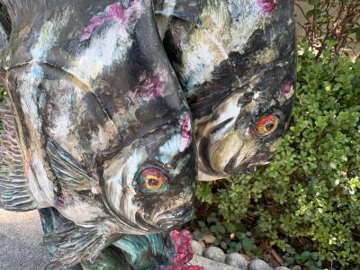 Eugenio Pattarino Italian Glazed Porcelain Fish Sculpture