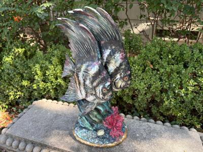 Eugenio Pattarino Italian Glazed Porcelain Fish Sculpture
