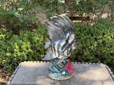 Eugenio Pattarino Italian Glazed Porcelain Fish Sculpture