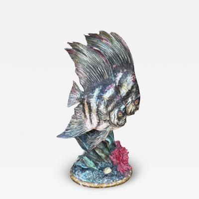 Eugenio Pattarino Italian Glazed Porcelain Fish Sculpture