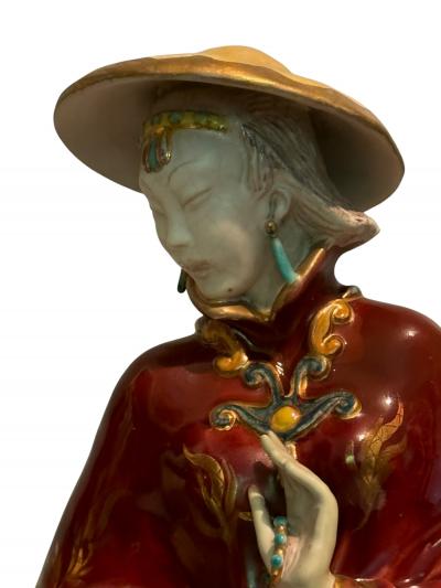 Eugenio Pattarino MID CENTURY ITALIAN CERAMIC ASIAN FIGURES BY EUGENIO PATTARINO